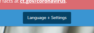 Language and Accessiblity Setting for State of CT COVID Page